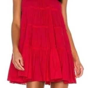 RHODE Vibrant Red Mini Dress